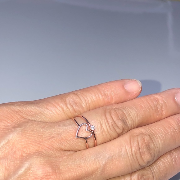2 🌹 rose gold filled rings wear together , size 7 - Picture 9 of 9